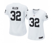Women's Oakland Raiders #32 Marcus Allen Game White Football Jersey
