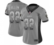 Women's Oakland Raiders #32 Marcus Allen Limited Gray Rush Drift Fashion Football Jersey