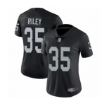 Women's Oakland Raiders #35 Curtis Riley Black Team Color Vapor Untouchable Limited Player Football Jersey