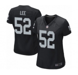 Women's Oakland Raiders #52 Marquel Lee Game Black Team Color Football Jersey