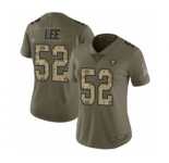Women's Oakland Raiders #52 Marquel Lee Limited Olive Camo 2017 Salute to Service Football Jersey