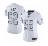 Women's Oakland Raiders #52 Marquel Lee Limited White Rush Vapor Untouchable Football Jersey