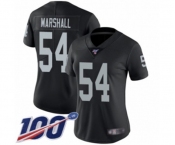Women's Oakland Raiders #54 Brandon Marshall Black Team Color Vapor Untouchable Limited Player 100th Season Football Jersey