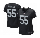 Women's Oakland Raiders #55 Vontaze Burfict Game Black Team Color Football Jersey