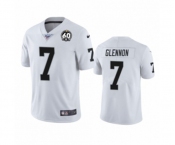 Women's Oakland Raiders #7 Mike Glennon White 60th Anniversary Vapor Untouchable Limited Player 100th Season Football Jersey