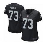 Women's Oakland Raiders #73 Maurice Hurst Game Black Team Color Football Jersey