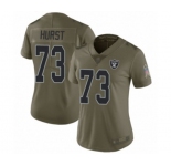 Women's Oakland Raiders #73 Maurice Hurst Limited Olive 2017 Salute to Service Football Jersey