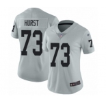 Women's Oakland Raiders #73 Maurice Hurst Limited Silver Inverted Legend Football Jersey