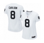Women's Oakland Raiders #8 Daniel Carlson Game White Football Jersey