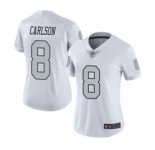 Women's Oakland Raiders #8 Daniel Carlson Limited White Rush Vapor Untouchable Football Jersey