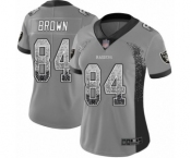 Women's Oakland Raiders #84 Antonio Brown Limited Gray Rush Drift Fashion Football Jersey