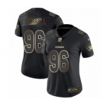 Women's Oakland Raiders #96 Clelin Ferrell Black Gold Vapor Untouchable Limited Football Jersey