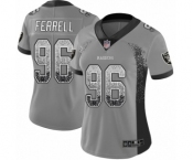 Women's Oakland Raiders #96 Clelin Ferrell Limited Gray Rush Drift Fashion Football Jersey