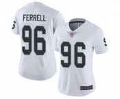 Women's Oakland Raiders #96 Clelin Ferrell White Vapor Untouchable Limited Player Football Jersey