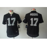 nike women nfl jerseys oakland raiders #17 moore black[nike limited]