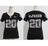 nike women nfl jerseys oakland raiders #20 darren mcfadden black[handwork sequin lettering fashion]