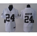 nike women nfl jerseys oakland raiders #24 woodson white[nike][woodson]