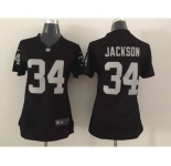 nike women nfl jerseys oakland raiders #34 bo jackson black[nike]