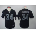 nike women nfl jerseys oakland raiders #34 jackson black[nike impact limited]