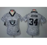 nike women nfl jerseys oakland raiders #34 jackson [fem fan zebra]