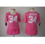nike women nfl jerseys oakland raiders #34 jackson pink[breast cancer awareness]