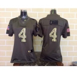 nike women nfl jerseys oakland raiders #4 carr army green[nike Limited Salute To Service]