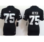 nike women nfl jerseys oakland raiders #75 heyer black[nike]