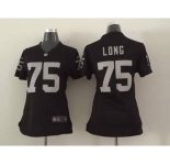nike women nfl jerseys oakland raiders #75 long black[nike][long]
