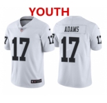 Youth Las Vegas Raiders #17 Davante Adams White Vapor Limited Stitched Jersey