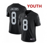 Youth Las Vegas Raiders #8 Josh Jacobs Black Vapor Untouchable Limited Stitched NFL Jersey