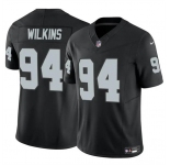 Youth Las Vegas Raiders #94 Christian Wilkins Black 2024 F.U.S.E. Vapor Untouchable Football Stitched Jersey