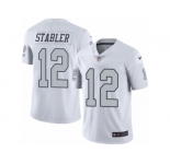 Youth Nike Oakland Raiders #12 Kenny Stabler Limited White Rush NFL Jersey