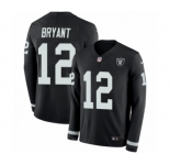 Youth Nike Oakland Raiders #12 Martavis Bryant Limited Black Therma Long Sleeve NFL Jersey