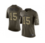 Youth Nike Oakland Raiders #15 Michael Crabtree Green Salute to Service Jerseys