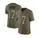 Youth Nike Oakland Raiders #17 Dwayne Harris Limited Olive Camo 2017 Salute to Service NFL Jersey
