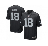 Youth Nike Oakland Raiders #18 Connor Cook Game Black Team Color NFL Jersey