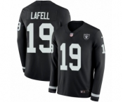 Youth Nike Oakland Raiders #19 Brandon LaFell Limited Black Therma Long Sleeve NFL Jersey