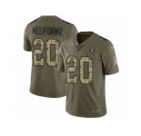 Youth Nike Oakland Raiders #20 Obi Melifonwu Limited Olive Camo 2017 Salute to Service NFL Jersey