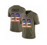 Youth Nike Oakland Raiders #22 Gareon Conley Limited Olive USA Flag 2017 Salute to Service NFL Jersey