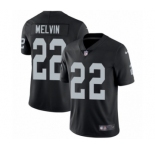 Youth Nike Oakland Raiders #22 Rashaan Melvin Black Team Color Vapor Untouchable Elite Player NFL Jersey