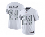 Youth Nike Oakland Raiders #24 Charles Woodson Limited White Rush NFL Jersey