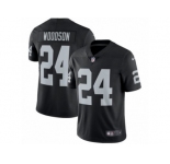 Youth Nike Oakland Raiders #24 Charles Woodson Vapor Untouchable Limited Black Team Color NFL Jersey