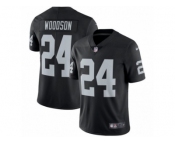 Youth Nike Oakland Raiders #24 Charles Woodson Vapor Untouchable Limited Black Team Color NFL Jersey
