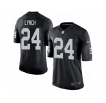 Youth Nike Oakland Raiders #24 Marshawn Lynch Elite Black Team Color NFL Jersey