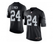 Youth Nike Oakland Raiders #24 Marshawn Lynch Elite Black Team Color NFL Jersey