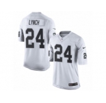 Youth Nike Oakland Raiders #24 Marshawn Lynch Limited White NFL Jersey