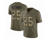 Youth Nike Oakland Raiders #25 Fred Biletnikoff Limited Olive Camo 2017 Salute to Service NFL Jersey