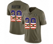 Youth Nike Oakland Raiders #28 Doug Martin Limited Olive USA Flag 2017 Salute to Service NFL Jersey