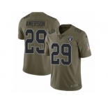 Youth Nike Oakland Raiders #29 David Amerson Limited Olive 2017 Salute to Service NFL Jersey
