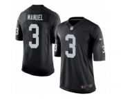 Youth Nike Oakland Raiders #3 E. J. Manuel Limited Black Team Color NFL Jersey